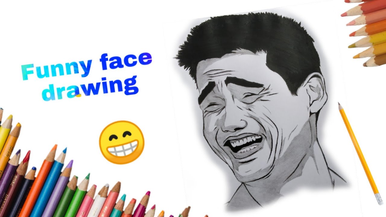 Funny Meme Face Drawing Youtube