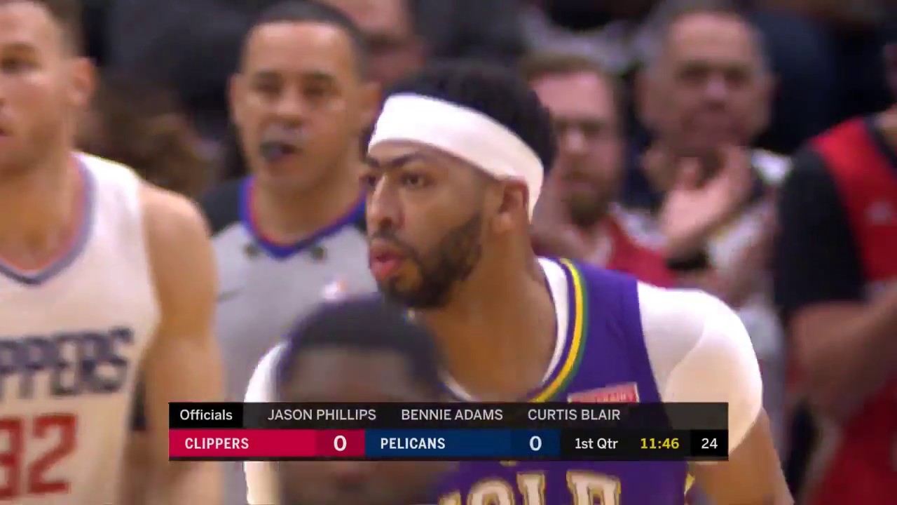 lonzo ball injury Anthony Davis scores 25 vs. Los Angeles Clippers - 1/28/18