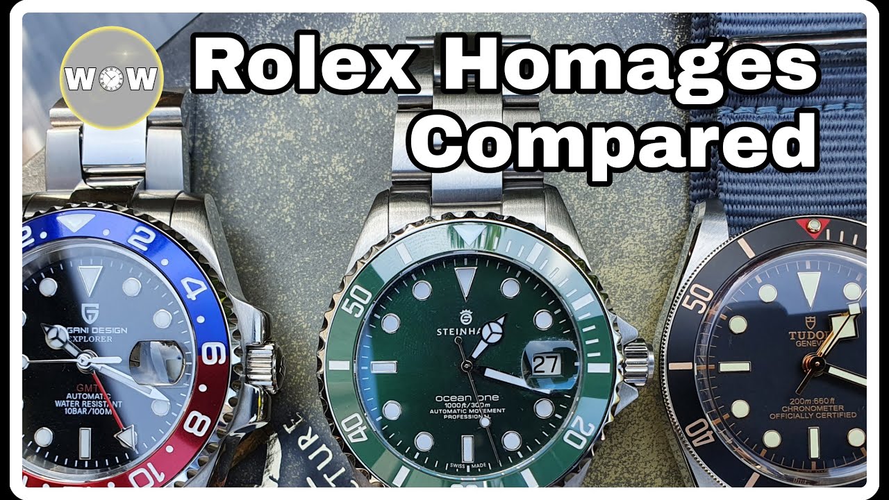 Rolex Homages Compared | Pagani GMT v Steinhart Ocean One v Tudor Black ...