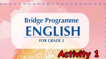 Class 5 English NCERT bridge course week 1 Activity 1 #seenuprt #kvs #ncert #class5English #bridge