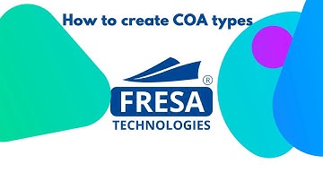 How to create COA types in Fresa Application