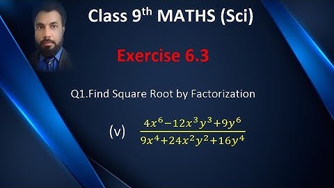 05 - 9th class Maths, Exercise 6.3 Q1 part 5 Algebraic manipulation chapter 6.