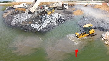 Part 8, Great work Techniques operator Driver Dozer working push Stone Filling Up for Development