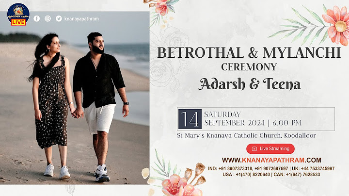 ADARSH & TEENA | BETROTHAL & MYLANCHI CEREMONY LIVE | 14.09.2024 | KOODALLOOR