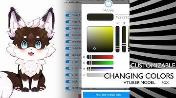 Changing Colors Vtube Studio  -- Customizable Anime Fox Live2D Vtuber Model