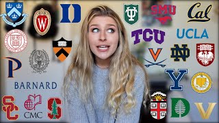 COLLEGE DECISION REACTIONS :: I applied to 24 schools… princeton, yale, georgetown, cal, smu, & more