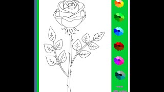 Rose Coloring Pages For Kids - Rose Coloring Pages