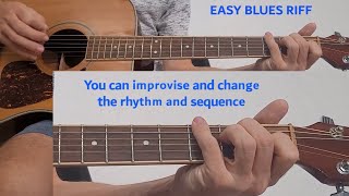 Easy Blues Riff On Acoustic Guitar
