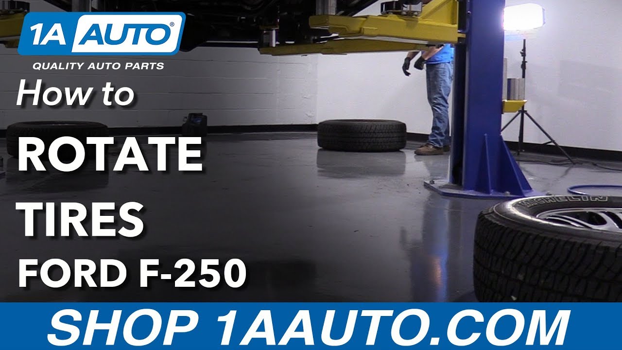 How to Rotate Tires 11-16 Ford F250 - YouTube