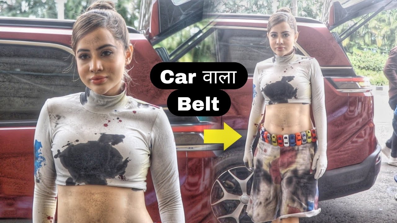Urfi Javed Car वाला Belt...Urfi Javed New Dress Spottet at Airport