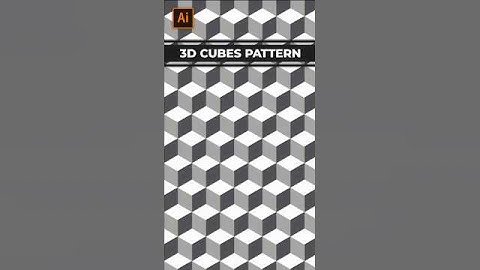 How to Design 3D Cube Pattern | Illustrator Tutorial  #illustrator #3dcube  #shorts  #youtubeshorts