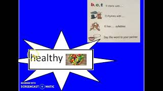 Year 3 - Word aware - Lesson 1 (Healthy)