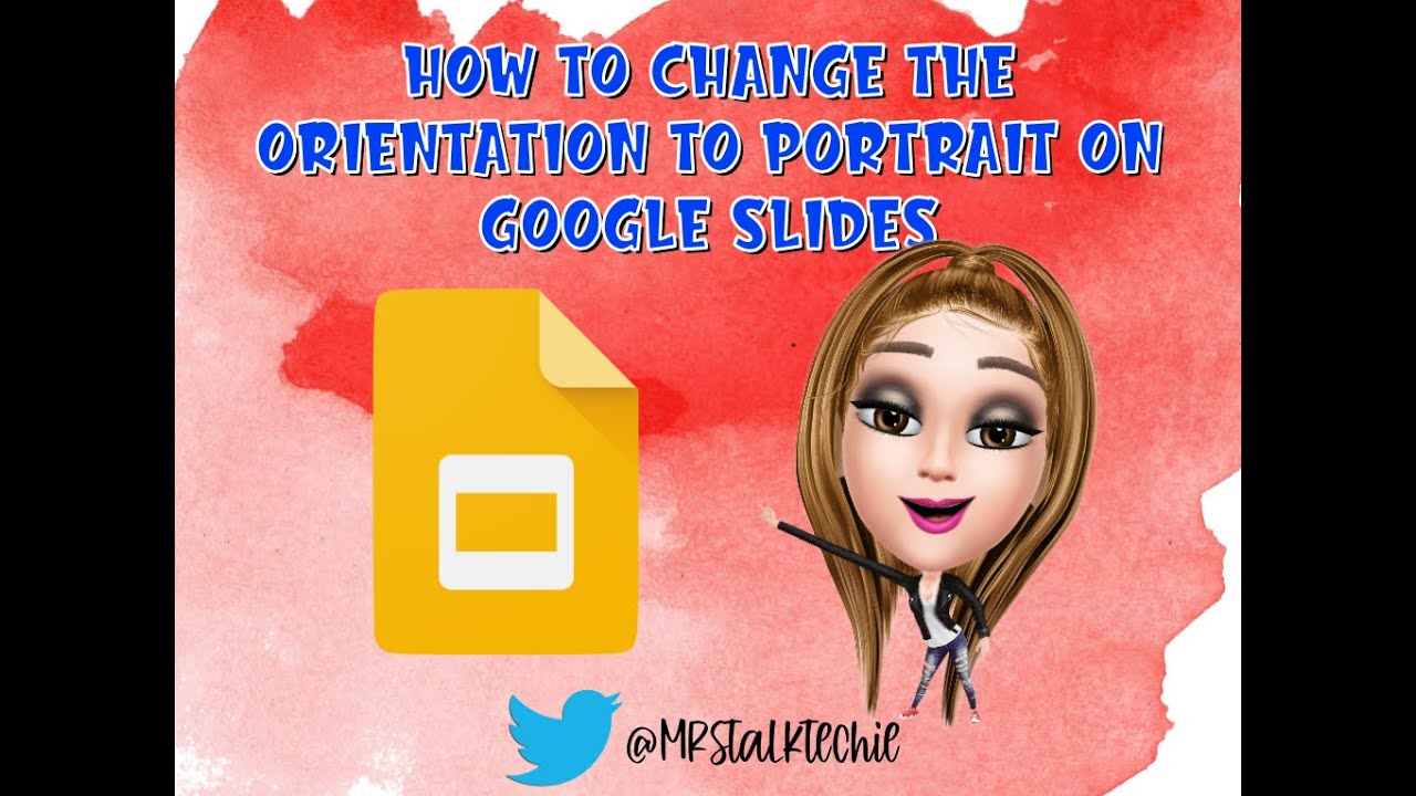 How to change orientation of Google Slides to portrait