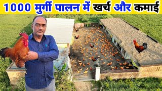 1000 देसी मुर्गी पालन मे टोटल खर्च और कमाई का हिसाब | Free range desi murgi palan