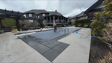 Replacement fabric on an Coverstar automatic safety pool cover