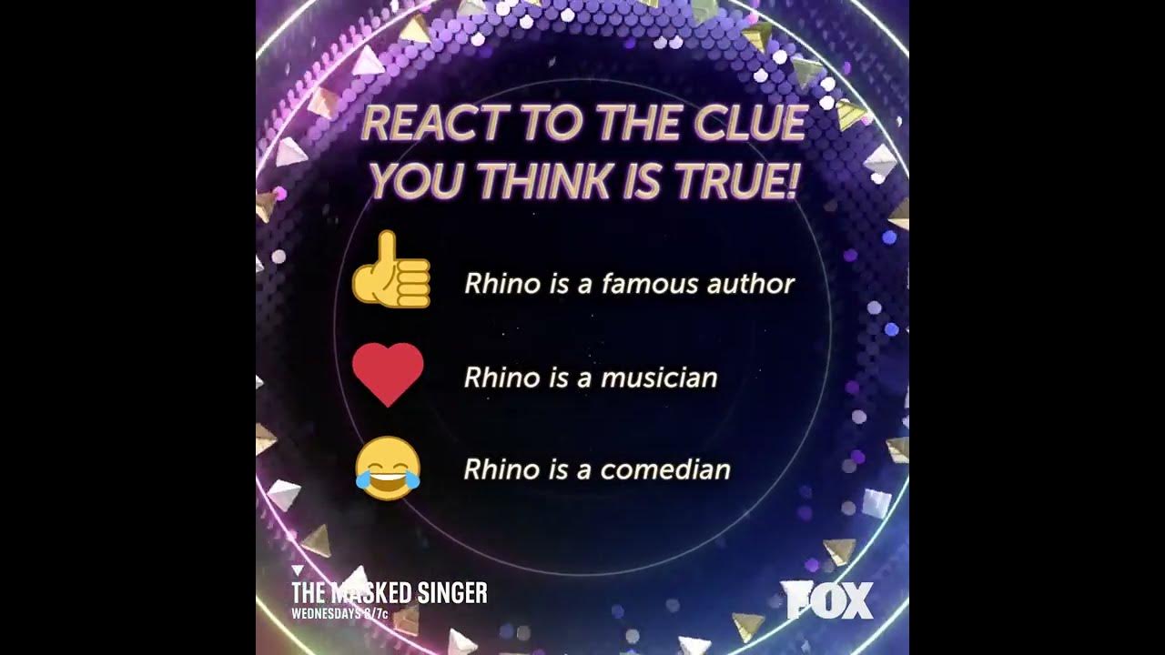 The Masked Singer Guessing Game Rhino Edition themaskedsinger YouTube