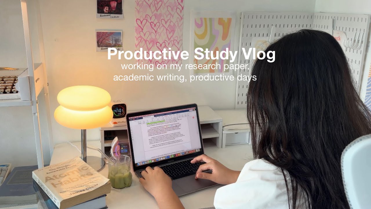 Productive Study Vlog: working on my research paper, academic writing ...