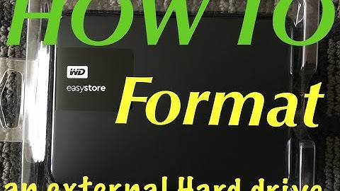 How to format an external hard drive?