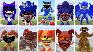 EVOLUTION OF ALL SHIN SONIC TAPES VS DOGDAY SMILING CRITTERS POPPY PLAYTIME CHAPTER 4 in Garry