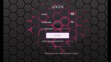 Responsive Transparent  Animated Login Form using HTML and CSS (Bootstrap)
