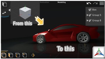 Modeling a Car Using a Mobile animation app - Prisma 3D