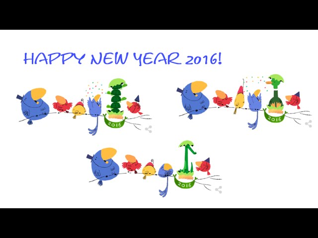 Happy New Year 2016 Google Doodle Youtube