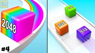 Jelly Run 2048 vs 2048 Cube Runner ✦ ASMR Gameplay Android iOS • 2048 Number Merge Race Games (4)