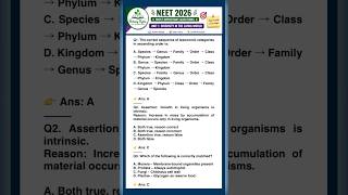 NEET 2026 Botany MCQs🔥Quick Revision Set Unit-1 #Botany #NEET #NEETMCQs #NEETPreparation #NEETExam