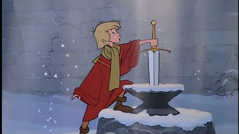 Disney's "The sword in the stone" (1963) - Arthur pulls out Excalibur HD