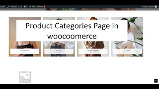 How to create product category page in woocommerce