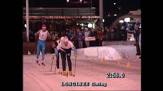 Skirace Stadslopp på skidor 1991 i Skellefteå Centrum