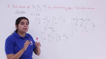 Class 12th – Elementary Transformation Problem-3 | Matrices | Tutorials Point