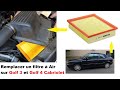 Remplacer filtre à air VW GOLF 3 et GOLF 4 cabriolet