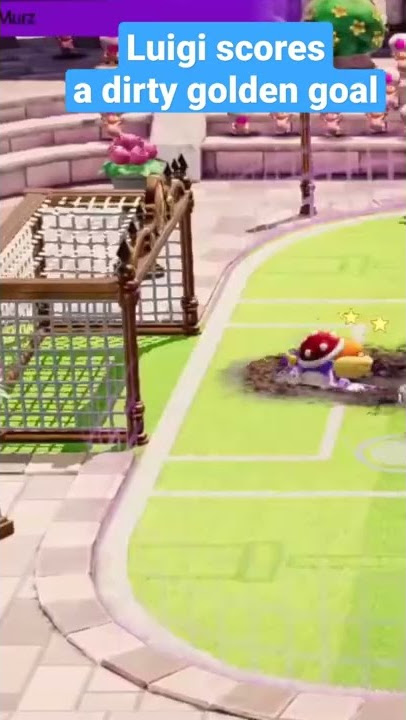 luigi scores a dirty golden goal - mario strikers battle league