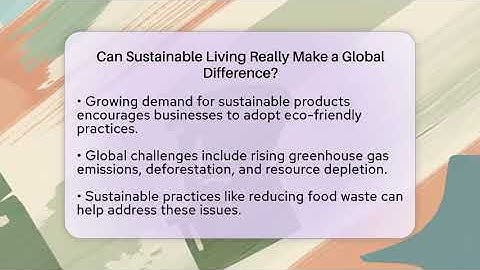 Can Sustainable Living Really Make a Global Difference? - The Upcycle Lab