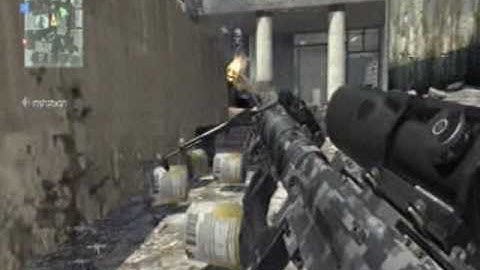 across the map jump shot no scope hitmarker :( Mw2