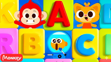 Back to School with ABC Alphabet Song 🎒🚌 ABCD Learning | Monkey Junior Nursery Rhymes & Kids Songs