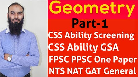 Geometry Portion for CSS GSA Screening &One Paper mcqs Sir Sabir