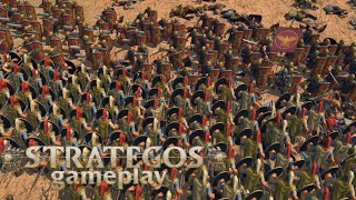 Roman Army vs Ptolemaic Army - Strategos Game - Battle Simulator