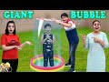 GIANT BUBBLE FAMILY GAME | Enjoying with Family | DIY Soap Bubbles | Aayu and Pihu Show
