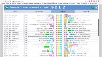 Module 3: Using COCA: The Keyword In Context (KWIC) function