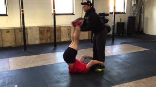 Partner leg toss