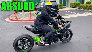 First Time Riding A Stretched Ninja H2 😳