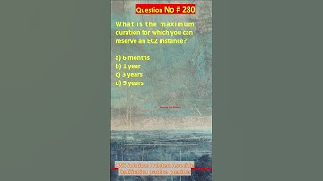 Question No. 280 | AWS Solutions Architect Associate Certification Practice Questions | #aws #shorts