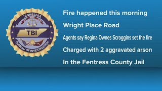 TBI: Jamestown woman charged with aggravated arson for Fentress County fire