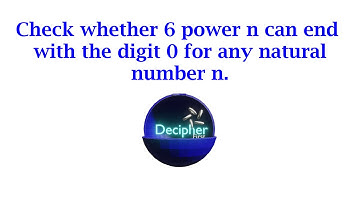 Check whether the number 6 power n can end with the digit zero for any natural number n.