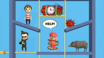 Pin Rescue - Pull The Pin Android Gameplay Walkthrough Levels (14 to 22) part - #1