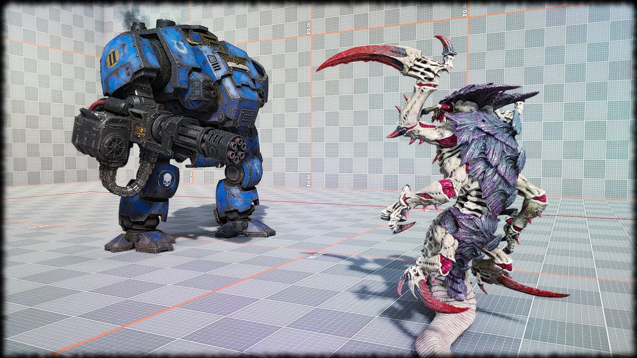 Space Marine 2 - Dreadnought VS Tyranids - NPC Wars - YouTube