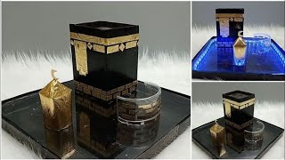 مجسم الكعبه | طريقة عمل مجسم الكعبه من الكرتون| How to make a model of the Holy Kaaba|Kaba Sharif