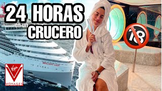 🚢24 HORAS en un CRUCERO para ADULTOS 🔞 ¿Que hacer en un día en Virgin Voyages?